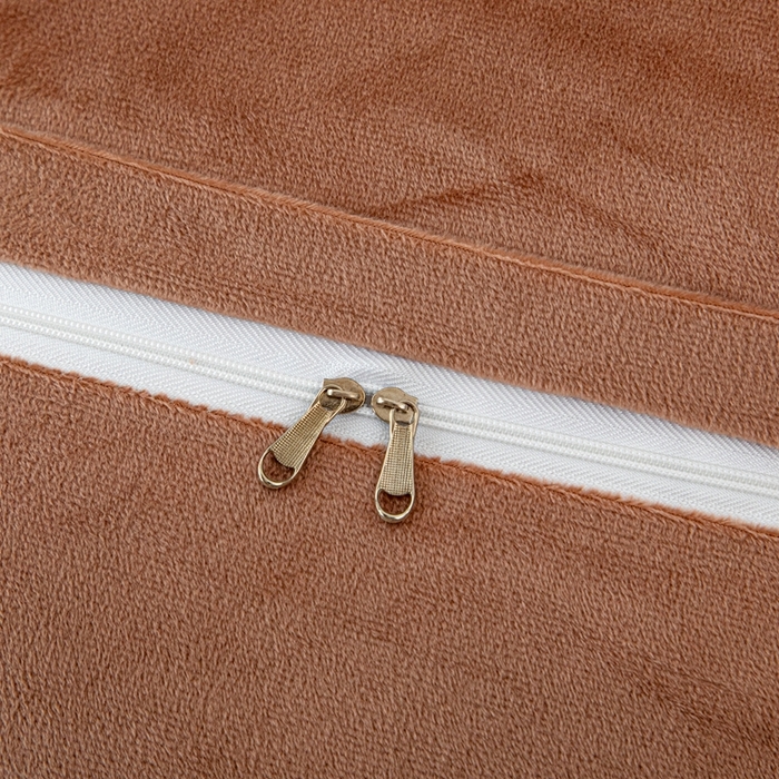 91家纺网 家纺一手货源 找家纺 沐沐2026新款宝宝绒三角靠背 咖啡色