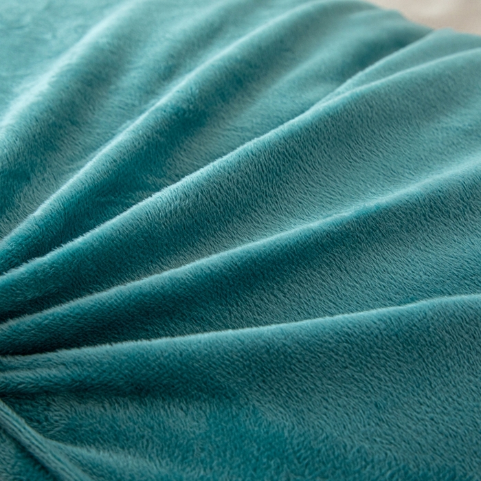 91家纺网 家纺一手货源 找家纺 沐沐2026新款宝宝绒三角靠背 孔雀蓝