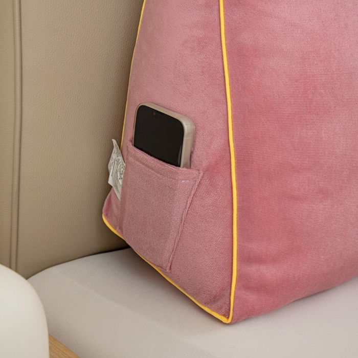 91家纺网 家纺一手货源 找家纺 沐沐2026新款宝宝绒三角靠背 玫粉色