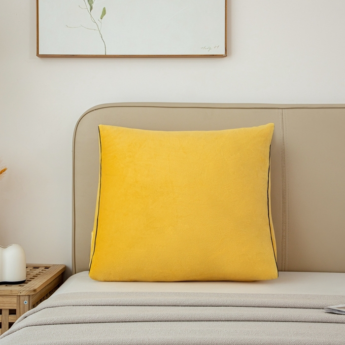 91家纺网 家纺一手货源 找家纺 沐沐2026新款宝宝绒三角靠背 明黄色