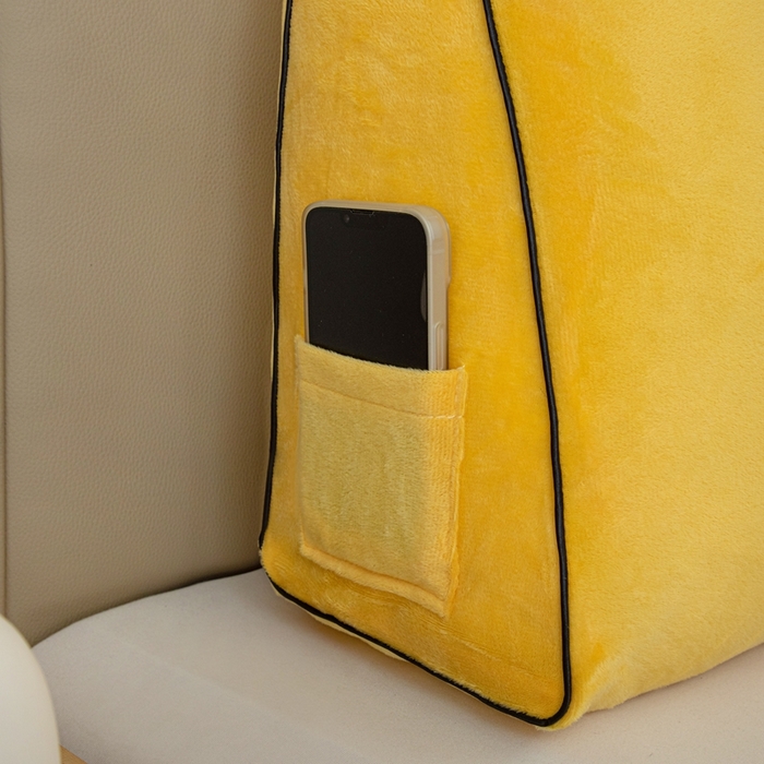 91家纺网 家纺一手货源 找家纺 沐沐2026新款宝宝绒三角靠背 明黄色