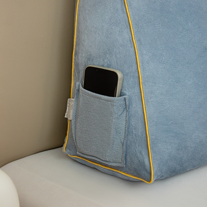 91家纺网 家纺一手货源 找家纺 沐沐2026新款宝宝绒三角靠背 浅灰色