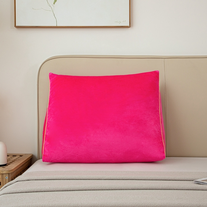 91家纺网 家纺一手货源 找家纺 沐沐2026新款宝宝绒三角靠背 树莓粉