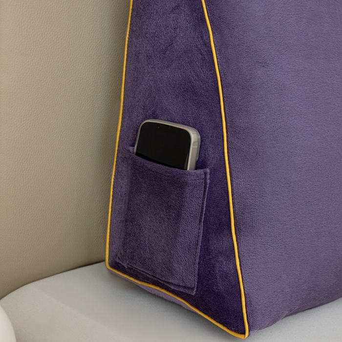 91家纺网 家纺一手货源 找家纺 沐沐2026新款宝宝绒三角靠背 紫色