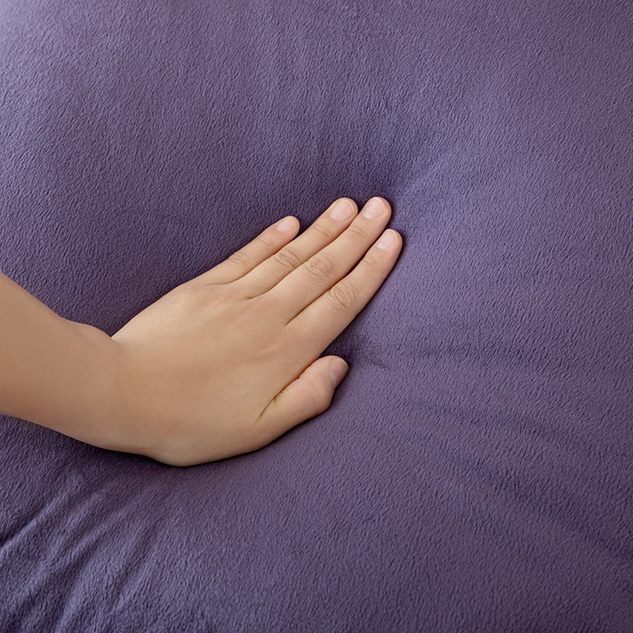 91家纺网 家纺一手货源 找家纺 沐沐2026新款宝宝绒三角靠背 紫色