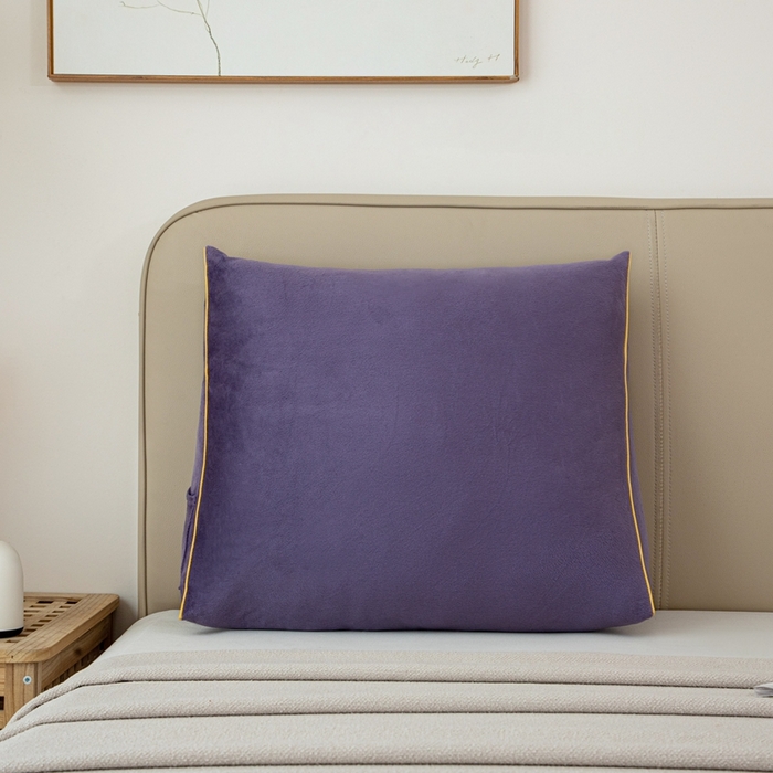 91家纺网 家纺一手货源 找家纺 沐沐2026新款宝宝绒三角靠背 紫色