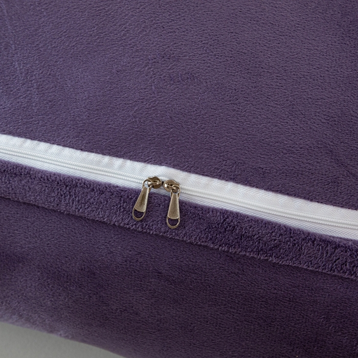 91家纺网 家纺一手货源 找家纺 沐沐2026新款宝宝绒三角靠背 紫色