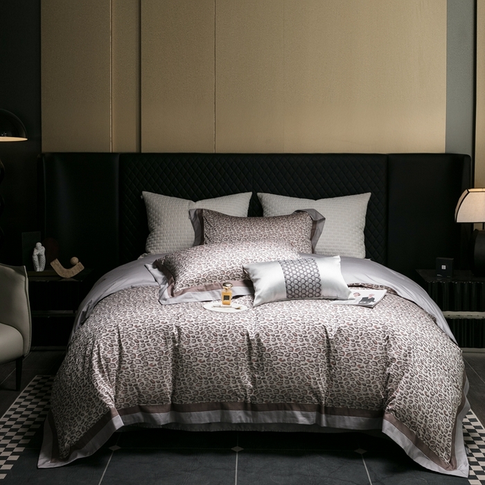 91家纺网 家纺一手货源 找家纺 涞澳家纺 2025新款100支全棉提花四件套 马丁