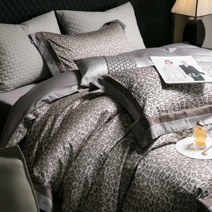 91家纺网 家纺一手货源 找家纺 涞澳家纺 2025新款100支全棉提花四件套 马丁