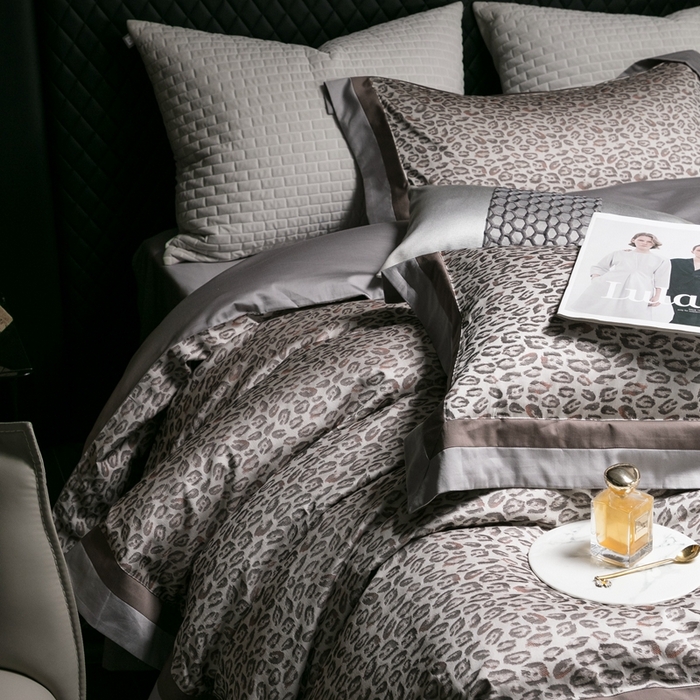 91家纺网 家纺一手货源 找家纺 涞澳家纺 2025新款100支全棉提花四件套 马丁