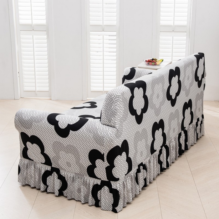 91家纺网 家纺一手货源 找家纺 兴妮雅家纺 2025新款冯赛英花边沙发套 格纹花朵