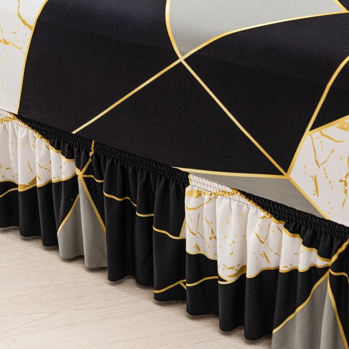 91家纺网 家纺一手货源 找家纺 兴妮雅家纺 2025新款冯赛英花边沙发套 简欧