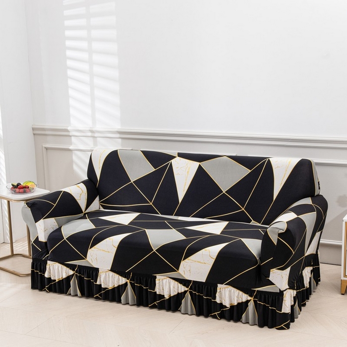 91家纺网 家纺一手货源 找家纺 兴妮雅家纺 2025新款冯赛英花边沙发套 简欧