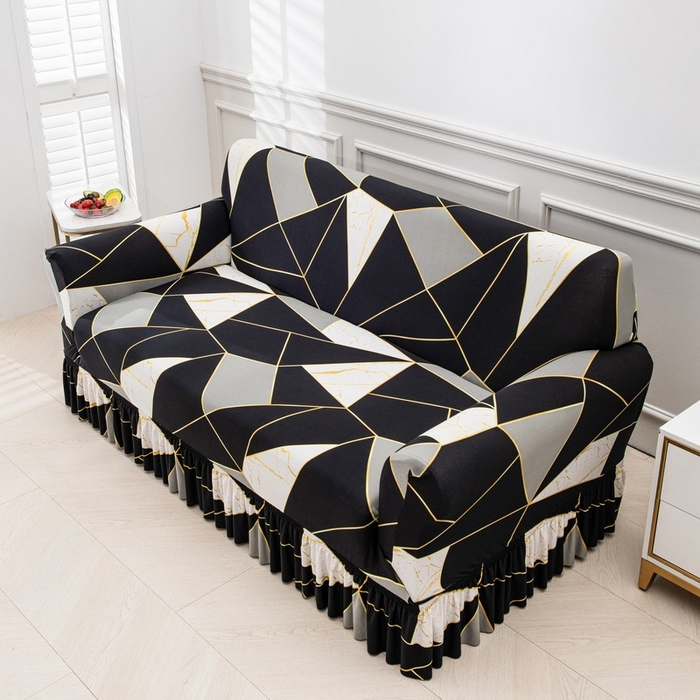 91家纺网 家纺一手货源 找家纺 兴妮雅家纺 2025新款冯赛英花边沙发套 简欧