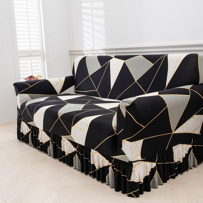 91家纺网 家纺一手货源 找家纺 兴妮雅家纺 2025新款冯赛英花边沙发套 简欧