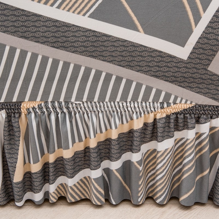 91家纺网 家纺一手货源 找家纺 兴妮雅家纺 2025新款冯赛英花边沙发套 简约优品