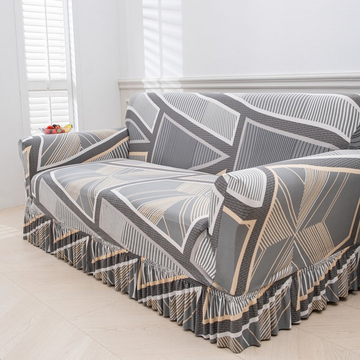 91家纺网 家纺一手货源 找家纺 兴妮雅家纺 2025新款冯赛英花边沙发套 简约优品