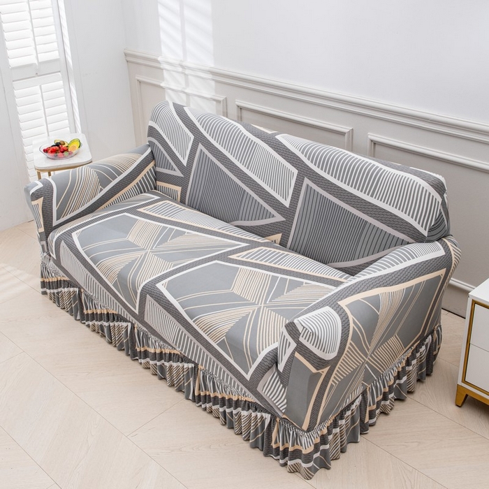 91家纺网 家纺一手货源 找家纺 兴妮雅家纺 2025新款冯赛英花边沙发套 简约优品