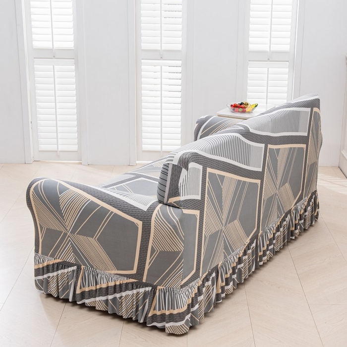 91家纺网 家纺一手货源 找家纺 兴妮雅家纺 2025新款冯赛英花边沙发套 简约优品