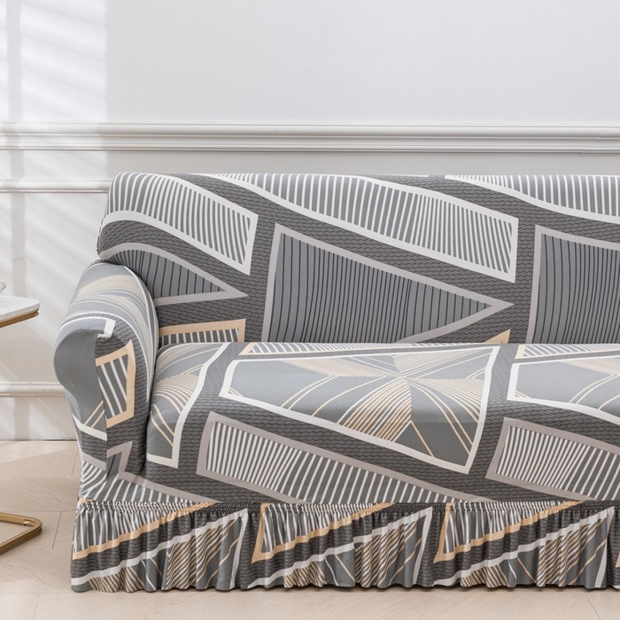 91家纺网 家纺一手货源 找家纺 兴妮雅家纺 2025新款冯赛英花边沙发套 简约优品