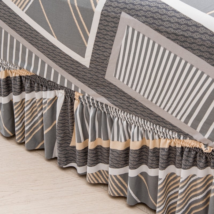 91家纺网 家纺一手货源 找家纺 兴妮雅家纺 2025新款冯赛英花边沙发套 简约优品