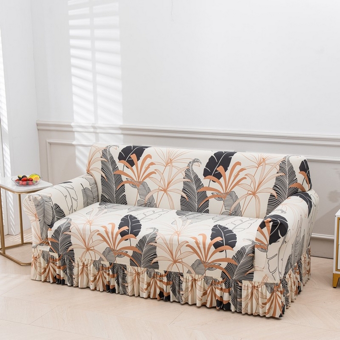 91家纺网 家纺一手货源 找家纺 兴妮雅家纺 2025新款冯赛英花边沙发套 烂漫花语