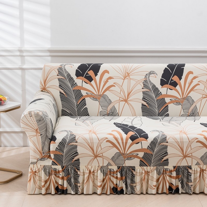 91家纺网 家纺一手货源 找家纺 兴妮雅家纺 2025新款冯赛英花边沙发套 烂漫花语