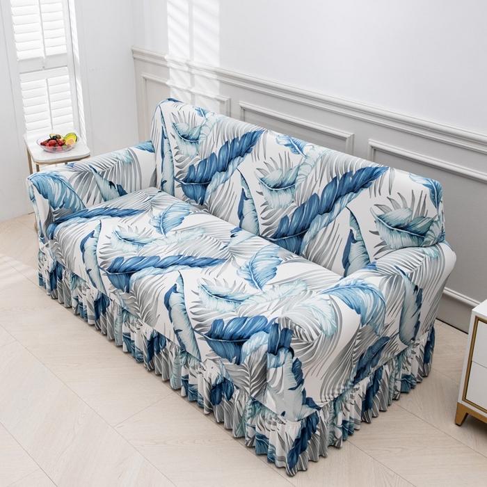 91家纺网 家纺一手货源 找家纺 兴妮雅家纺 2025新款冯赛英花边沙发套 绿野仙踪