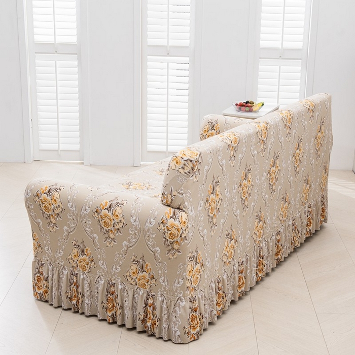 91家纺网 家纺一手货源 找家纺 兴妮雅家纺 2025新款冯赛英花边沙发套 宛如初见