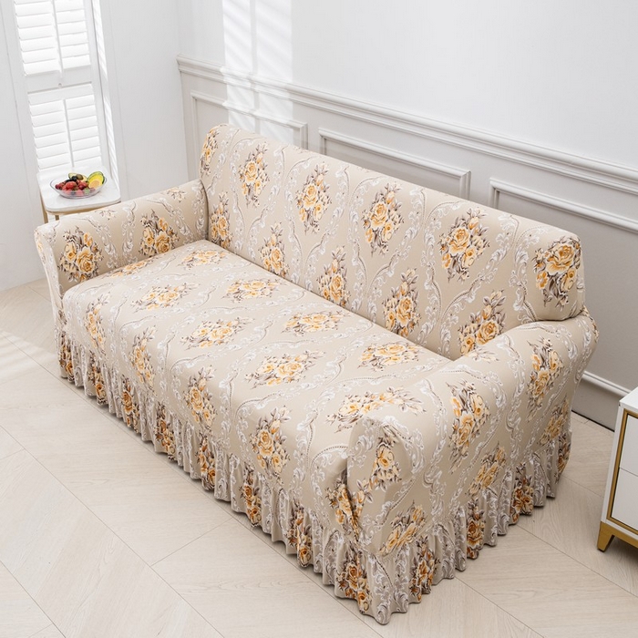 91家纺网 家纺一手货源 找家纺 兴妮雅家纺 2025新款冯赛英花边沙发套 宛如初见