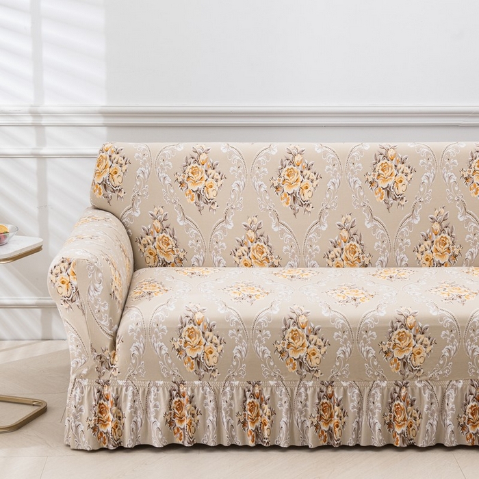 91家纺网 家纺一手货源 找家纺 兴妮雅家纺 2025新款冯赛英花边沙发套 宛如初见