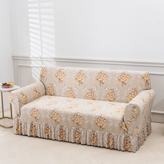 91家纺网 家纺一手货源 找家纺 兴妮雅家纺 2025新款冯赛英花边沙发套 宛如初见