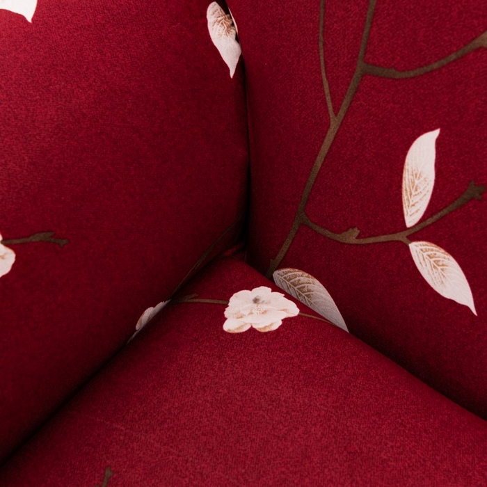 91家纺网 家纺一手货源 找家纺 兴妮雅家纺 2025新款冯赛英花边沙发套 一枝独秀（红） 