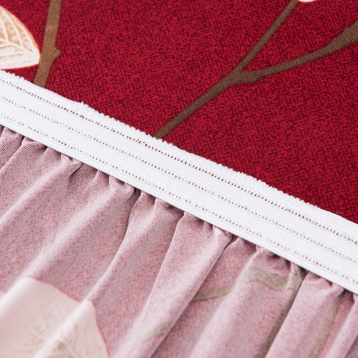 91家纺网 家纺一手货源 找家纺 兴妮雅家纺 2025新款冯赛英花边沙发套 一枝独秀（红） 