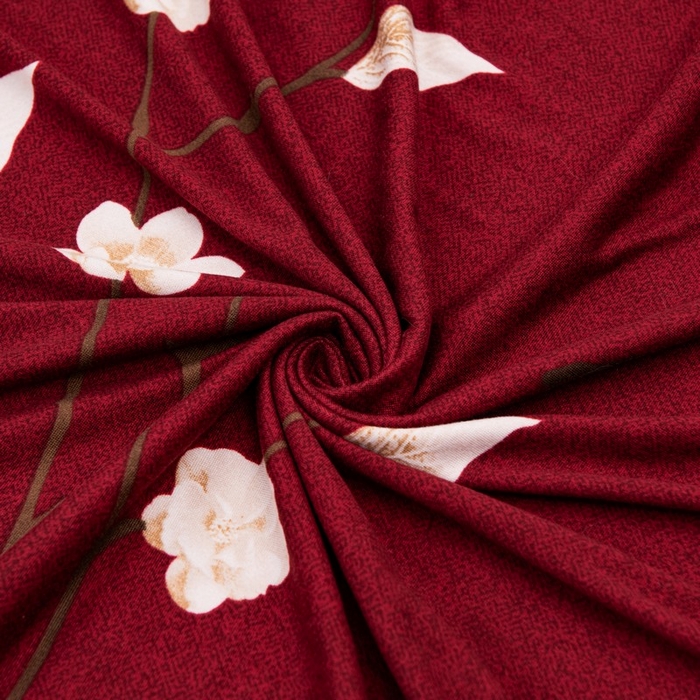 91家纺网 家纺一手货源 找家纺 兴妮雅家纺 2025新款冯赛英花边沙发套 一枝独秀（红） 