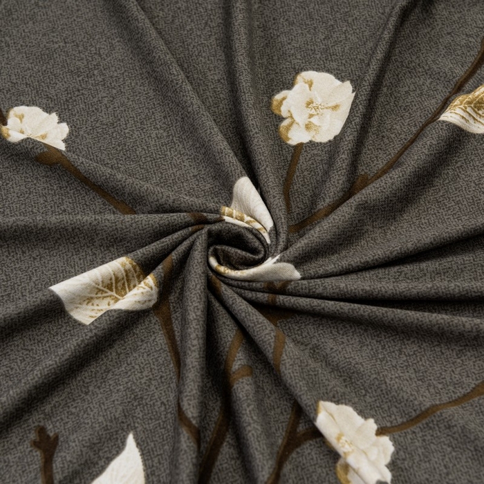 91家纺网 家纺一手货源 找家纺 兴妮雅家纺 2025新款冯赛英花边沙发套 一枝独秀（咖）