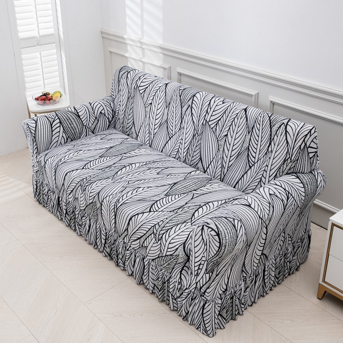 91家纺网 家纺一手货源 找家纺 兴妮雅家纺 2025新款冯赛英花边沙发套 枝繁叶茂 