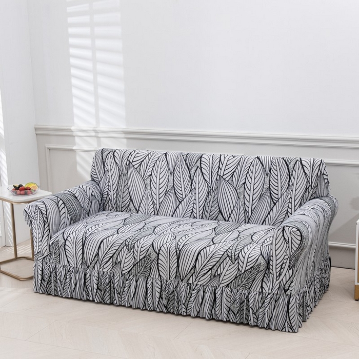 91家纺网 家纺一手货源 找家纺 兴妮雅家纺 2025新款冯赛英花边沙发套 枝繁叶茂 