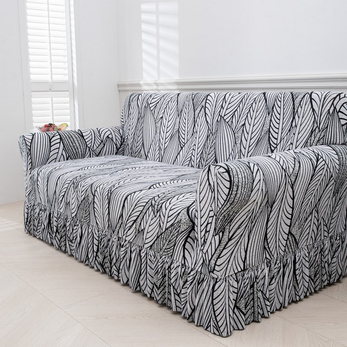 91家纺网 家纺一手货源 找家纺 兴妮雅家纺 2025新款冯赛英花边沙发套 枝繁叶茂 