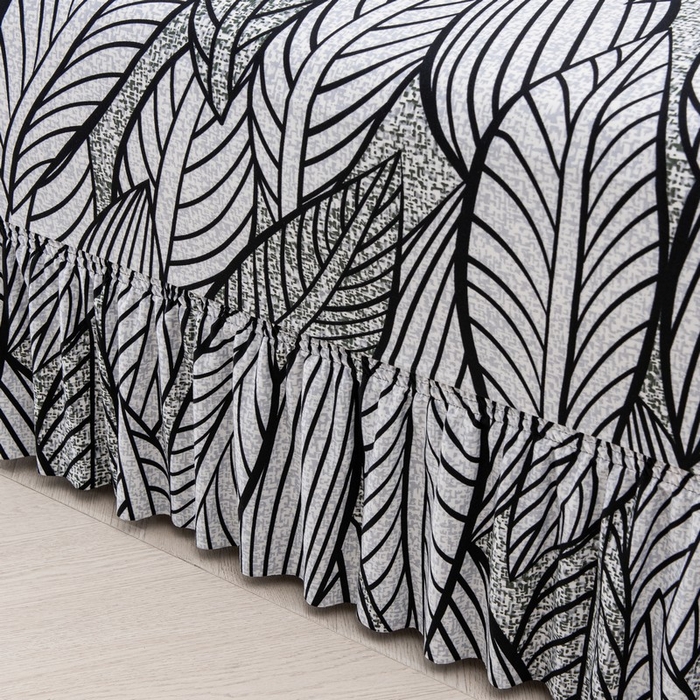 91家纺网 家纺一手货源 找家纺 兴妮雅家纺 2025新款冯赛英花边沙发套 枝繁叶茂 