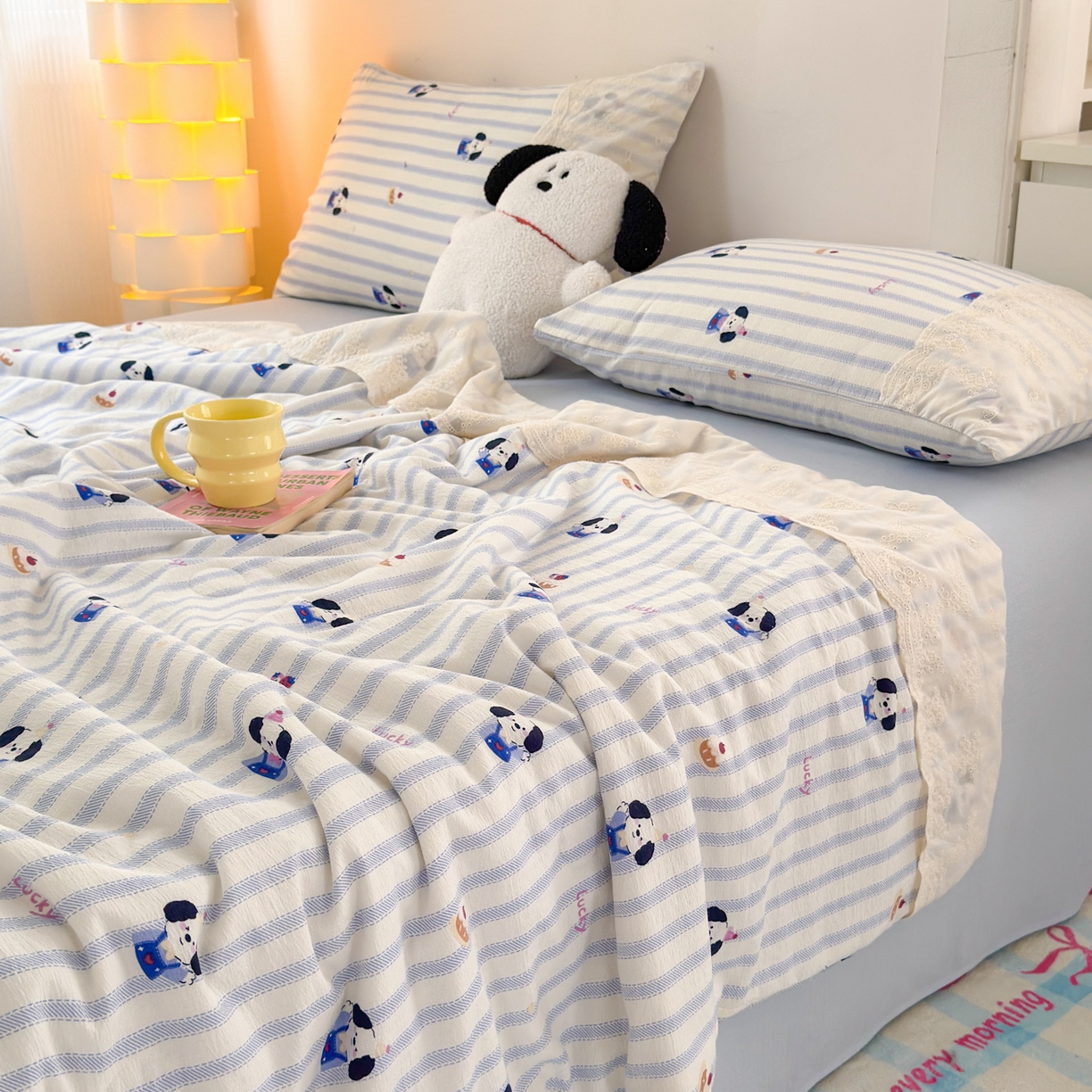 91家纺网 家纺一手货源 找家纺 （总）一霖家纺 2025新款A类云感双层纱夏被夏凉被空调被