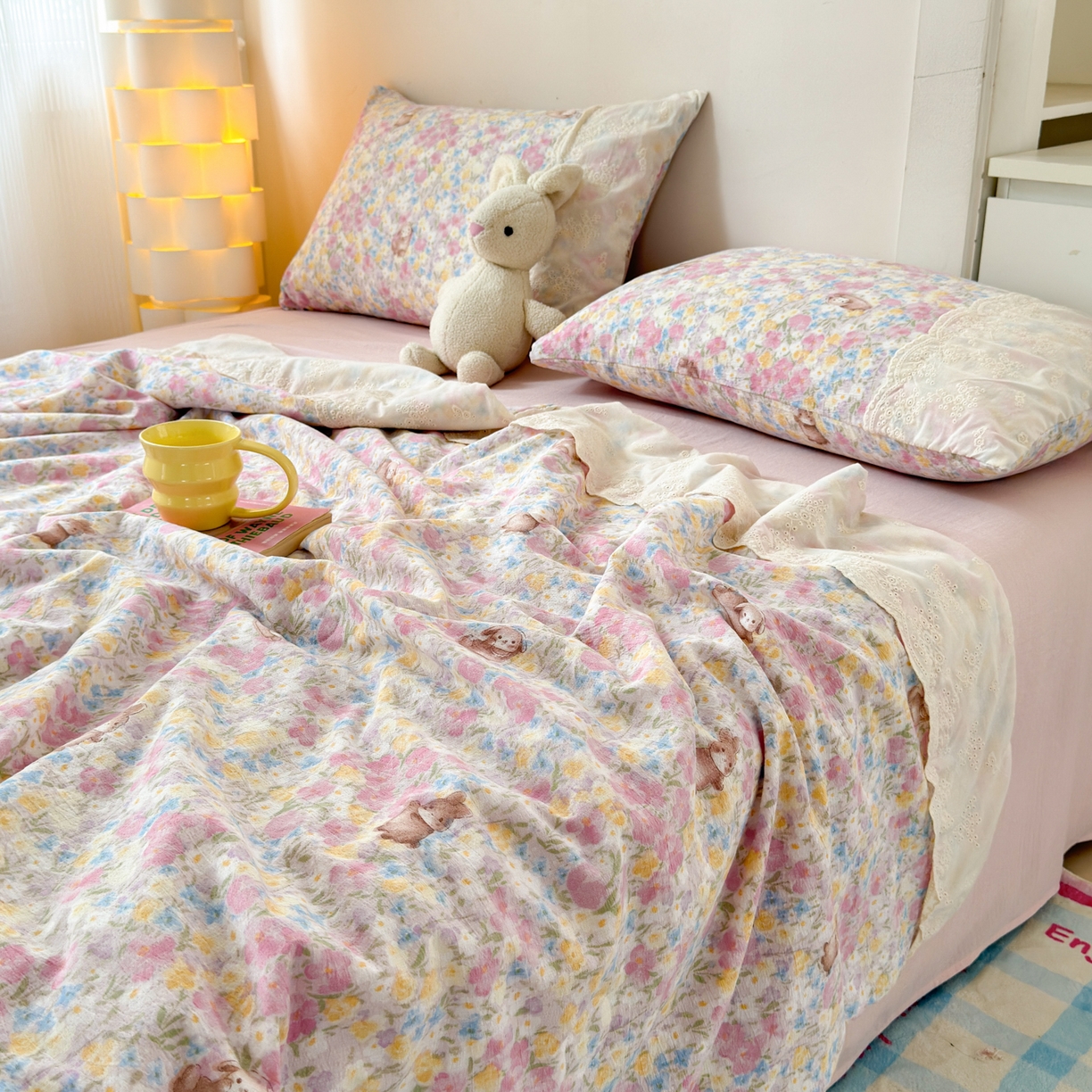 91家纺网 家纺一手货源 找家纺 （总）一霖家纺 2025新款A类云感双层纱夏被夏凉被空调被