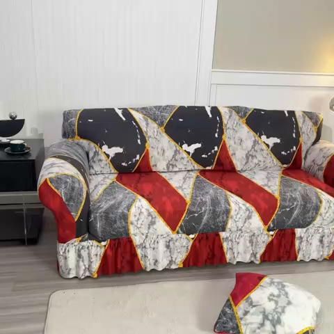 91家纺网 家纺一手货源 找家纺 兴妮雅家纺 2025新款三人沙发套 乐享生活红