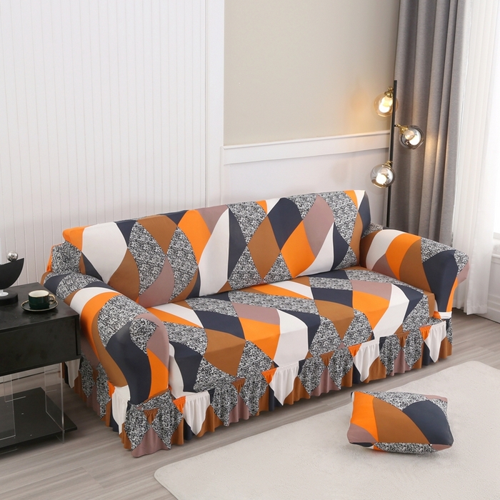 91家纺网 家纺一手货源 找家纺 兴妮雅家纺 2025新款三人沙发套 魔方