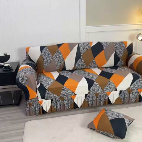 91家纺网 家纺一手货源 找家纺 兴妮雅家纺 2025新款三人沙发套 魔方