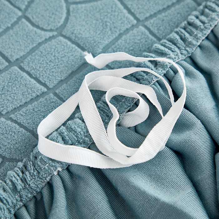 91家纺网 家纺一手货源 找家纺 （总）丝绮鹿 2025新款雕花绒水立方沙发套松紧款（三人图）