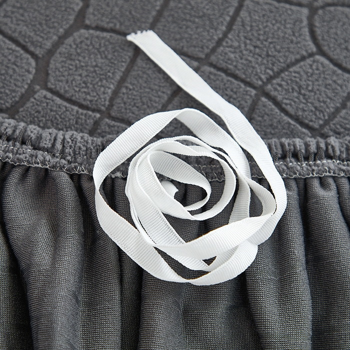 91家纺网 家纺一手货源 找家纺 丝绮鹿 2025新款雕花绒水立方沙发套松紧款（三人图） 深灰