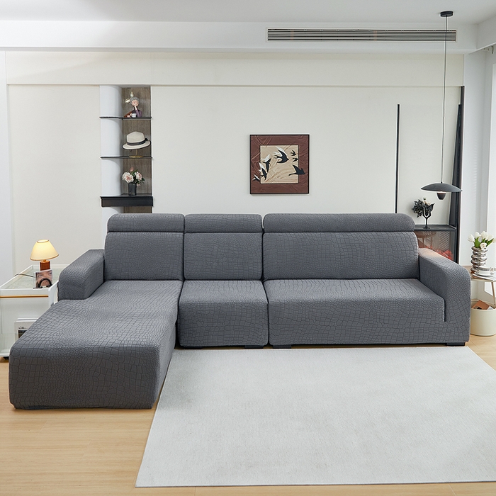 91家纺网 家纺一手货源 找家纺 （总）丝绮鹿 2025新款雕花绒水立方沙发套松紧款（贵妃图）