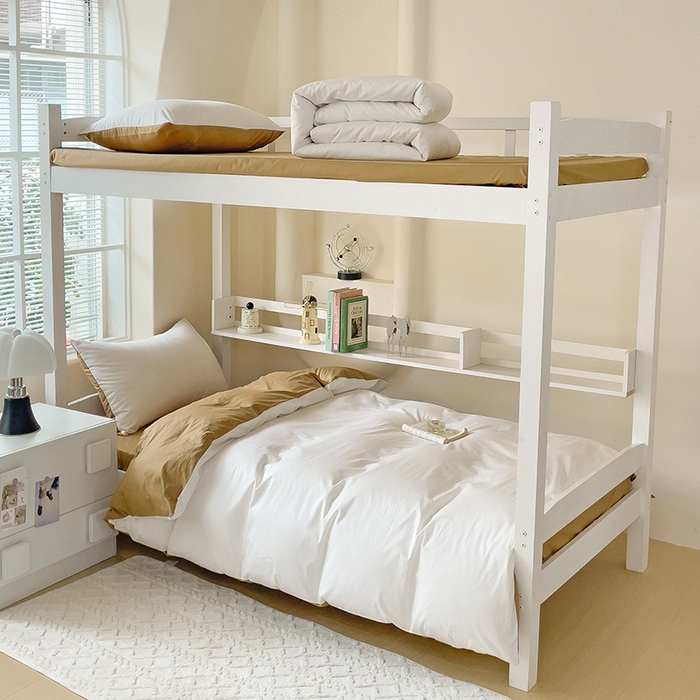 91家纺网 家纺一手货源 找家纺 （总）泽西家纺+V17798841158发大图 2025新款A类全棉简约风大学生宿舍双拼纯色纯棉三件套