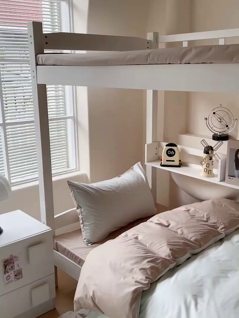 91家纺网 家纺一手货源 找家纺 泽西家纺+V17798841158发大图 2025新款A类全棉简约风大学生宿舍双拼纯色纯棉三件套 浅绿+卡其